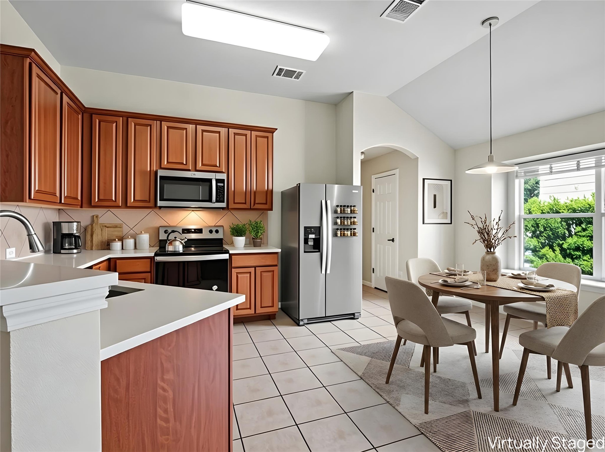 429 Falcon Lane Leander, TX 78641 - Photo 8 of 27 a kitchen with granite countertop a sink appliances cabinets and furniture