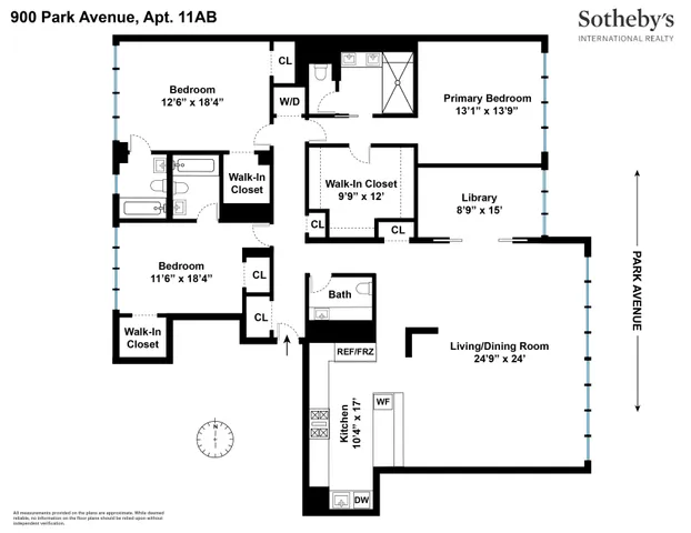 $5,995,000 | 900 Park Avenue, Unit 11AB | Upper East Side