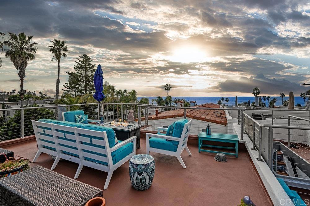 332 Gravilla Street La Jolla, CA 92037 - Photo 34 of 49 a view of a terrace with seating area and barbeque oven