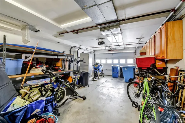 a view of a storage with bicycles