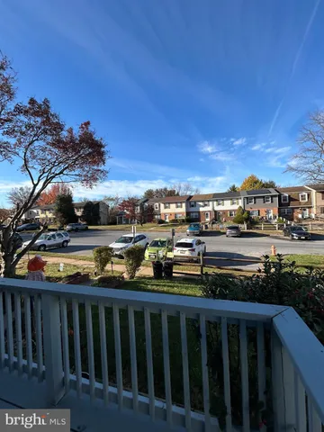 a balcony with street view
