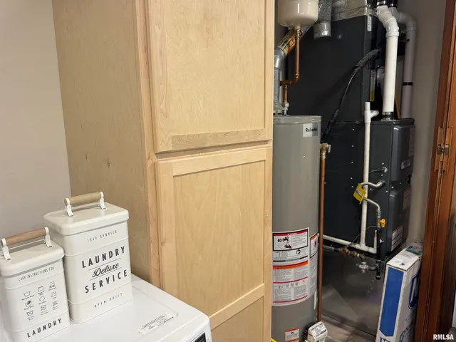 a close view of a refrigerator and washer