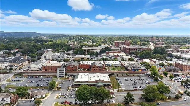 an aerial view of a city