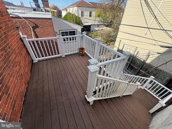 a view of deck with wooden floor and fence