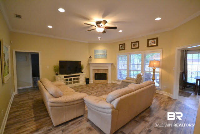 1640 Augusta Drive West Mobile, AL 36695 - Photo 3 of 25 Open concept living room with new tile flooring.