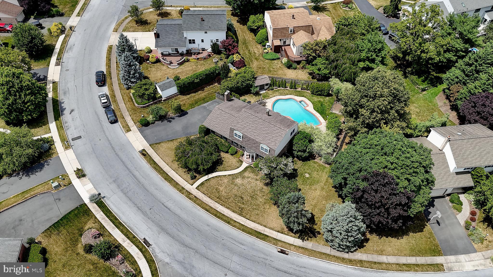 neighborhood with sidewalks
