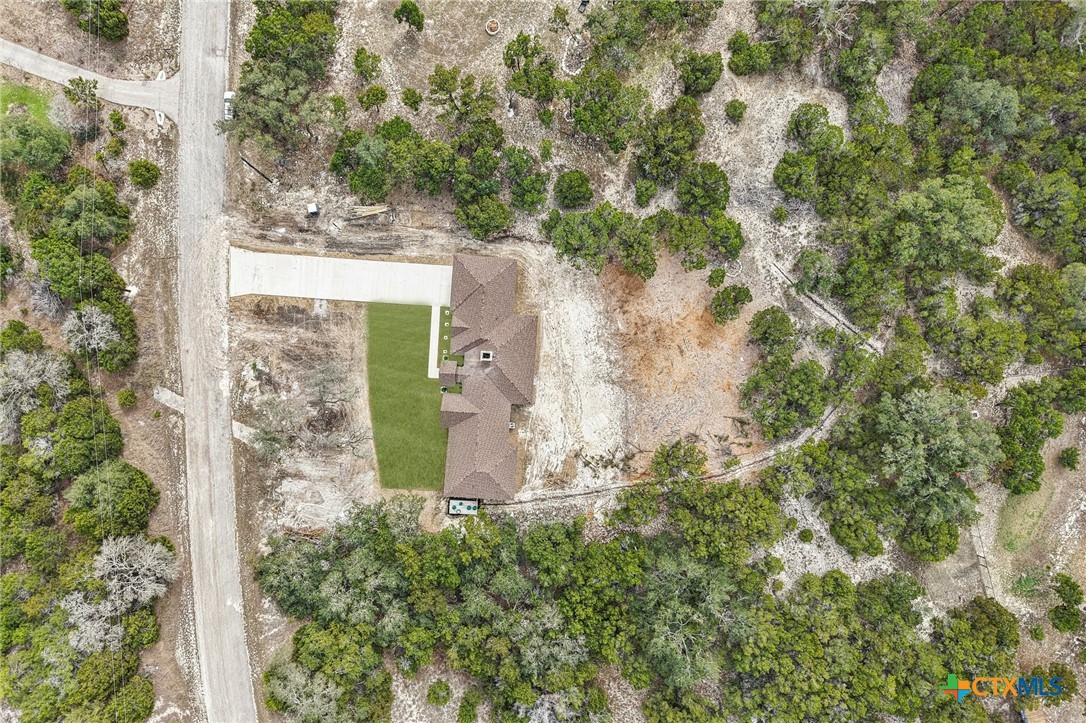 858 Rutherford Fischer, TX 78623 - Photo 34 of 37 an aerial view of a house with a yard