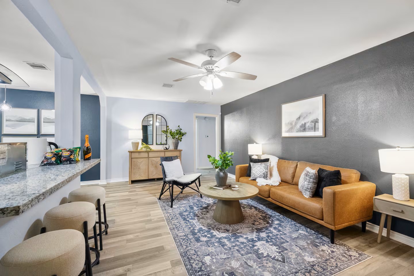 3719 Odin Court Houston, TX 77021 - Photo 2 of 39 Upon entering is the first of three living rooms.