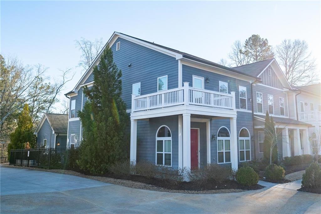 a front view of a house