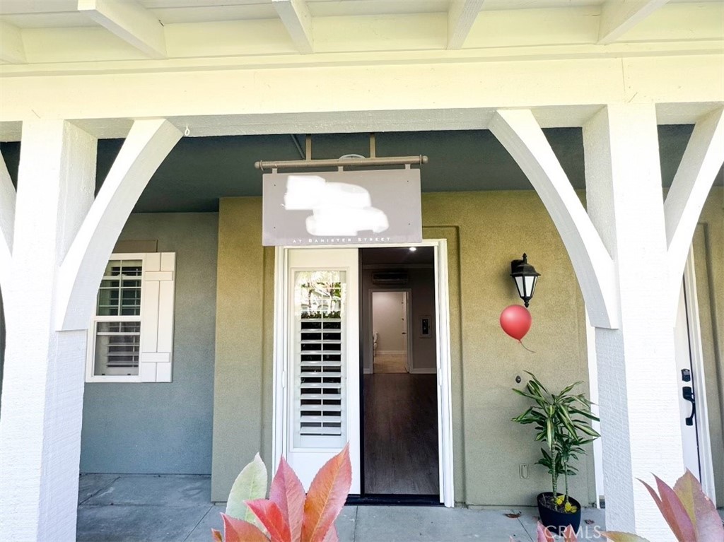 a front view of a house with entryway