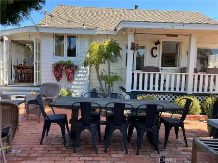 a view of an outdoor space with lounge chair