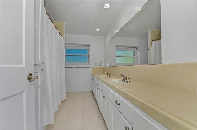 a view of a building from a porch