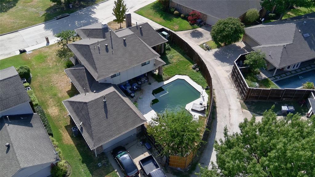 4307 Quail Hollow Road Dallas, TX 75287 - Photo 3 of 30 Aerial view showing heated pool and spa