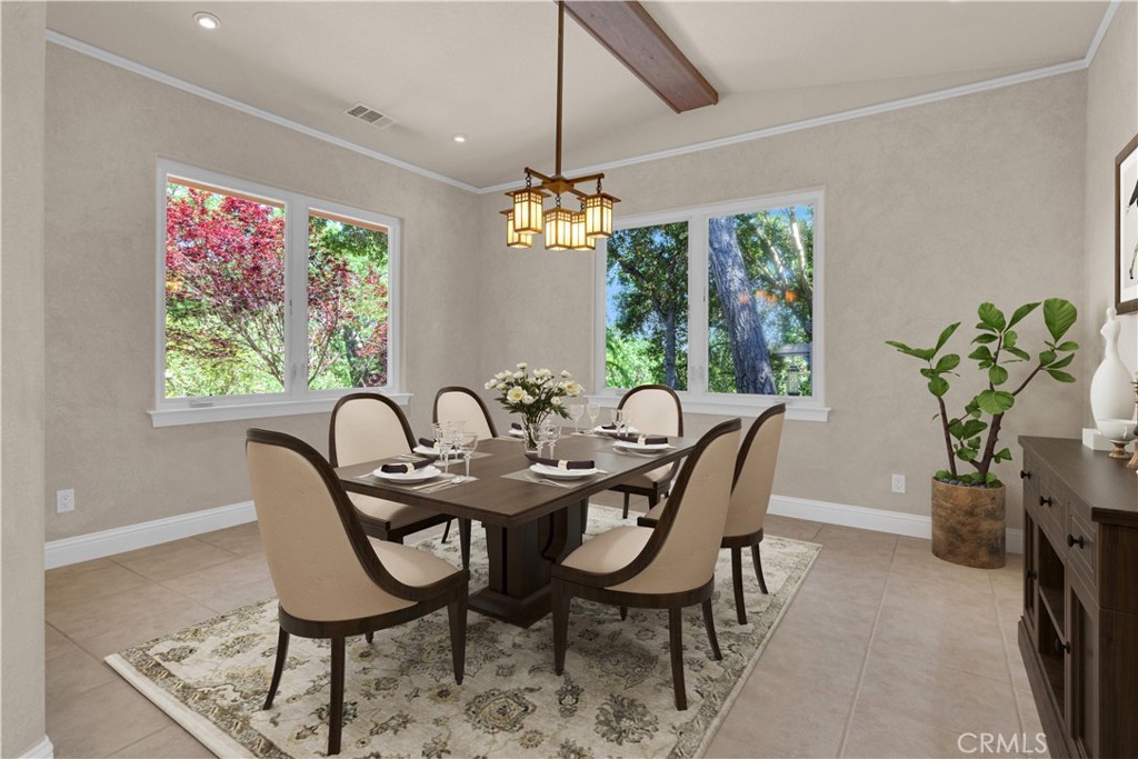 117 Frontier Way Templeton, CA 93465 - Photo 18 of 60 a dining room with furniture potted plants and wooden floor