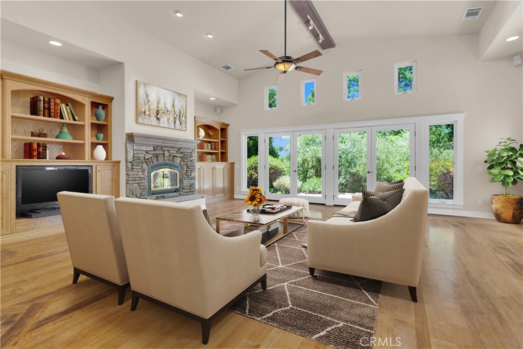 117 Frontier Way Templeton, CA 93465 - Photo 3 of 60 a living room with fireplace furniture and a large window