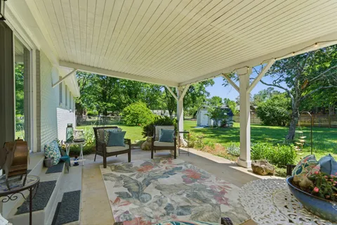 a outdoor space with furniture