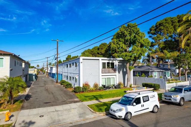 a car parked in front of a house
