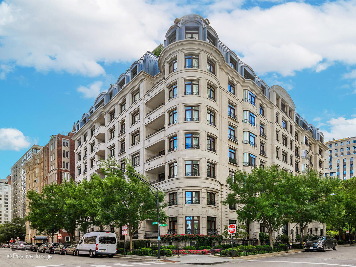 a front view of a building