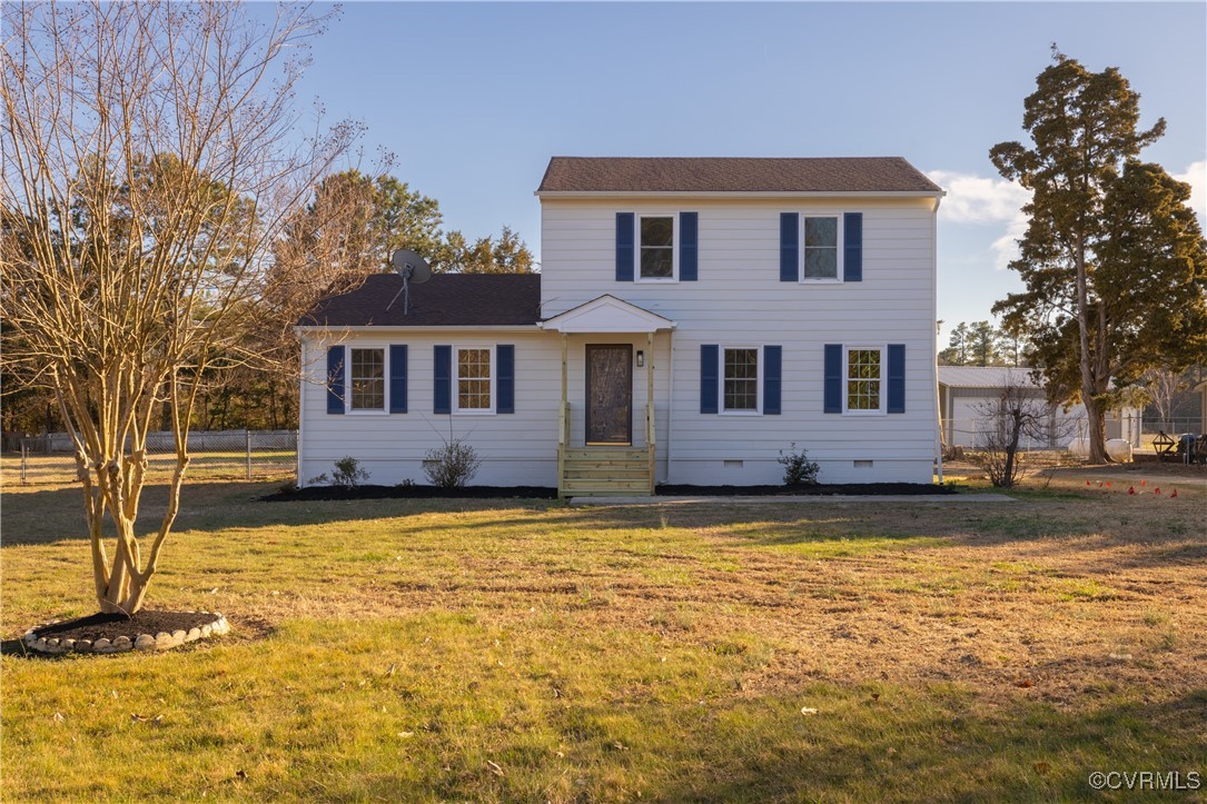 5501 West Quaker Road Disputanta, VA 23842 - Photo 1 of 26 Traditional-style house featuring entry steps, a f