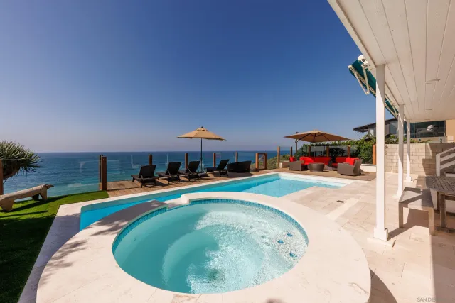 a view of a building with sitting area