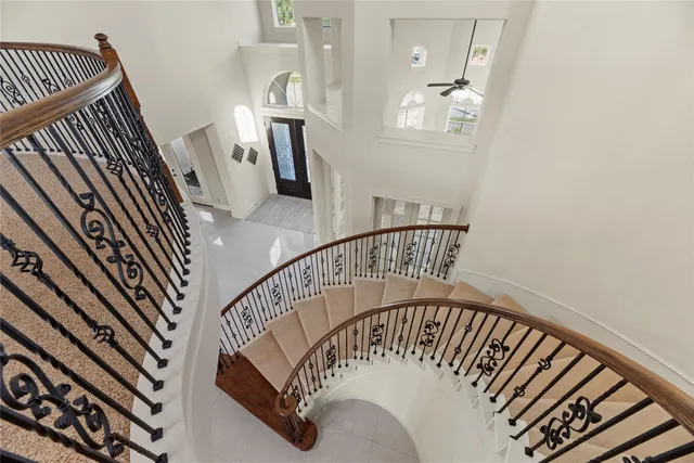 a view of an entryway with a front door