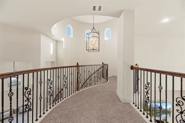 a view of hallway with a window