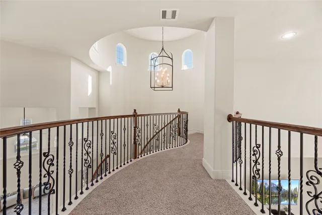 a view of hallway with a window