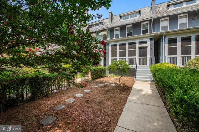 a front view of a building