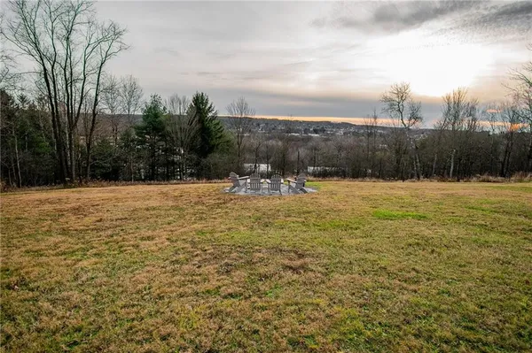 a view of a lake with houses