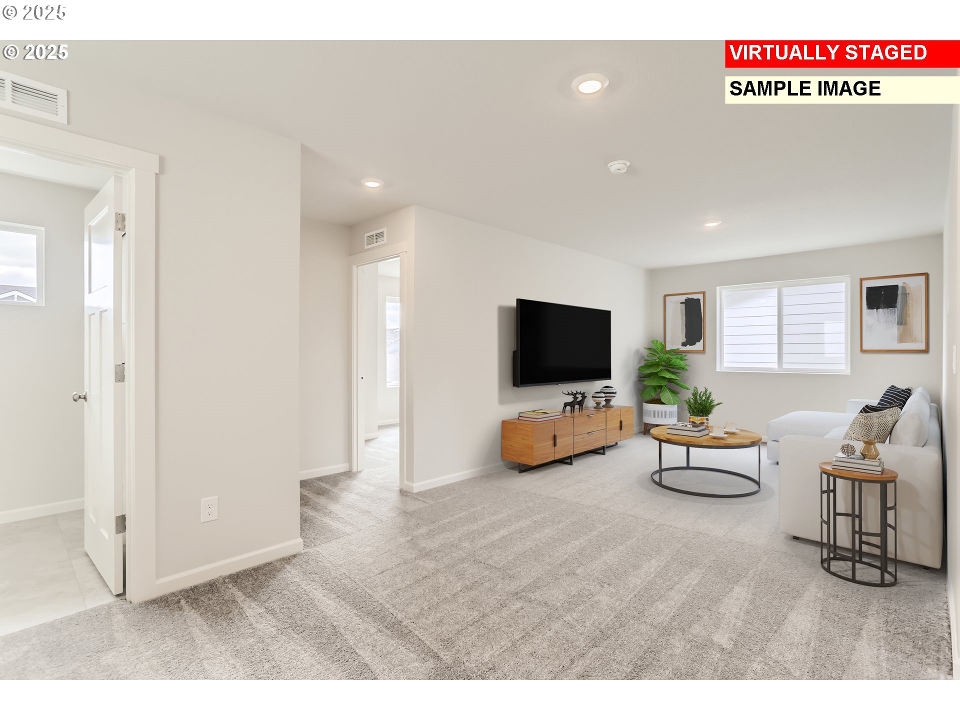2642 Mount St Helens Avenue Southeast Salem, OR 97302 - Photo 7 of 19 a living room with furniture and a flat screen tv