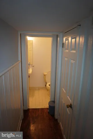 a view of a bathroom with a glass door
