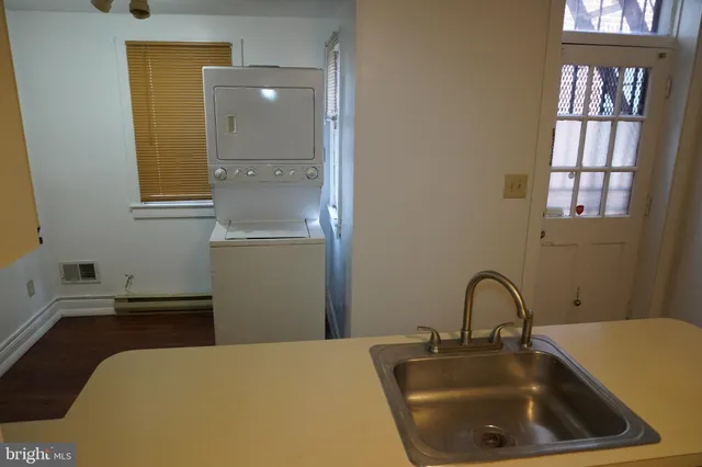 a close view of a sink and tap