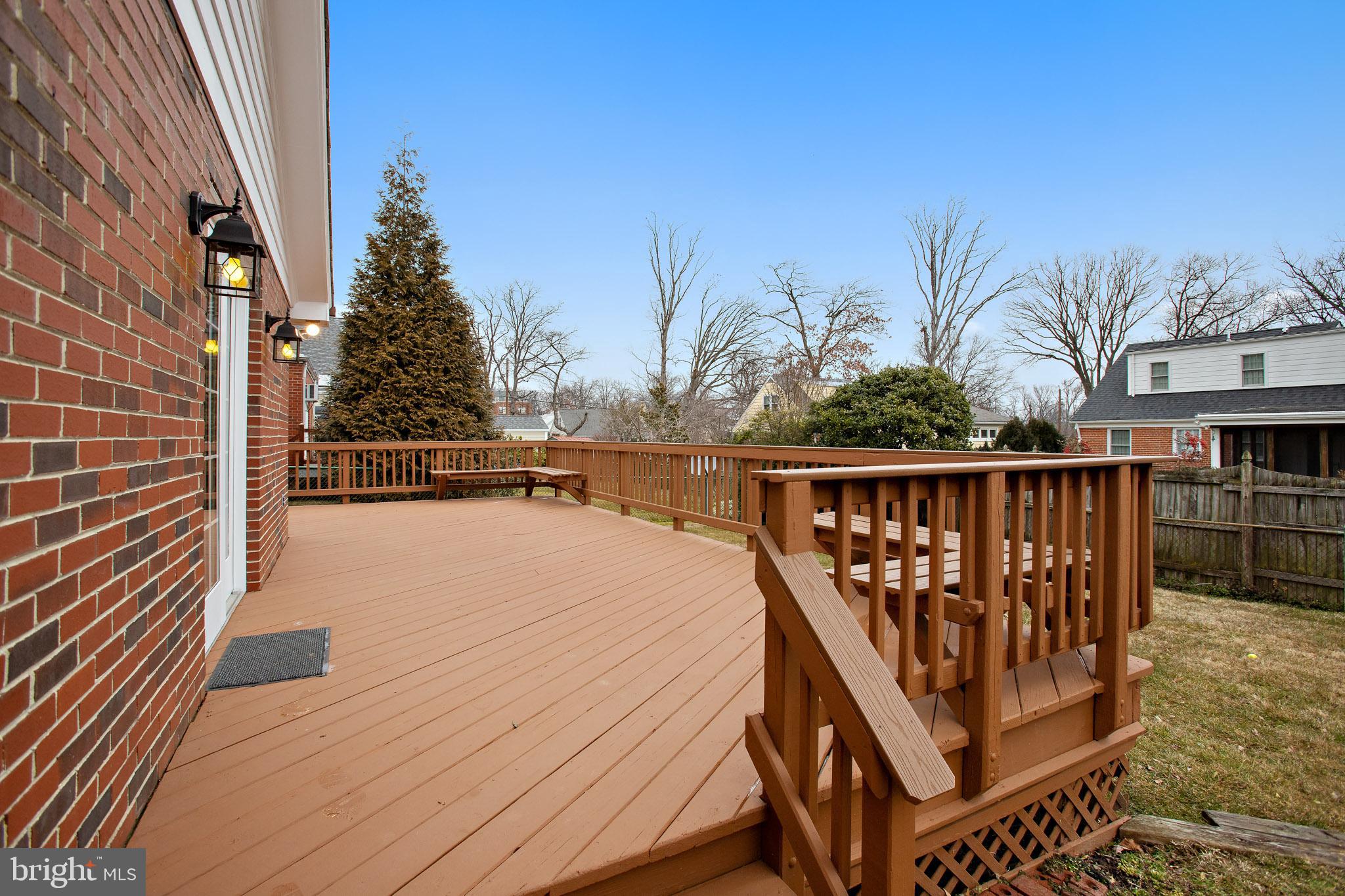 2803 Cameron Mills Road Alexandria, VA 22302 - Photo 26 of 32 Great deck overlooks yard, built in seating