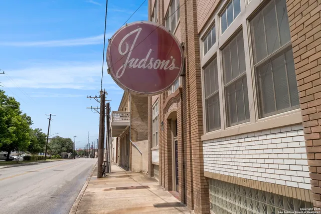 a sign on the side of a building
