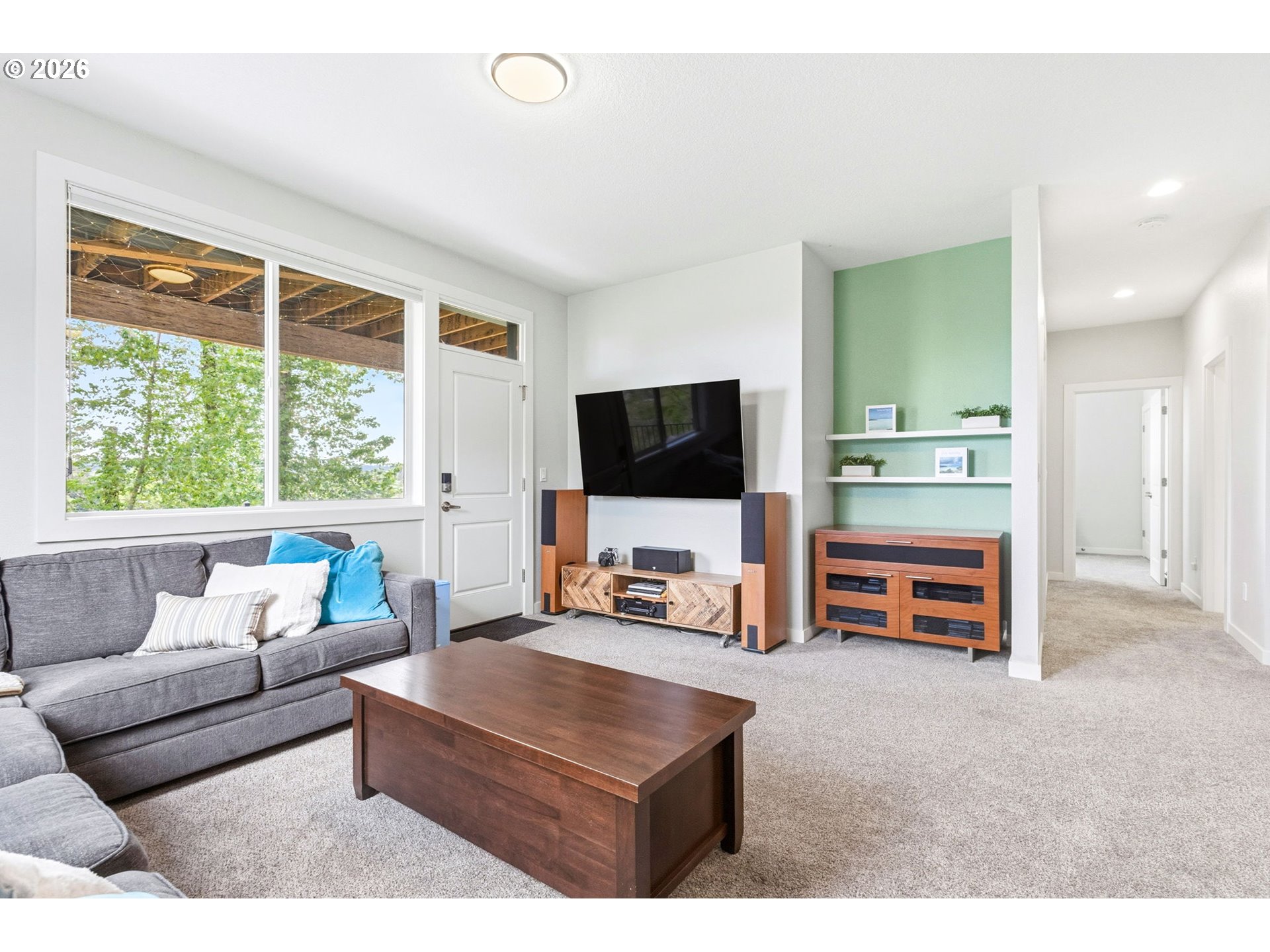 1372 Overview Street Northwest Salem, OR 97304 - Photo 32 of 45 a living room with furniture and a flat screen tv