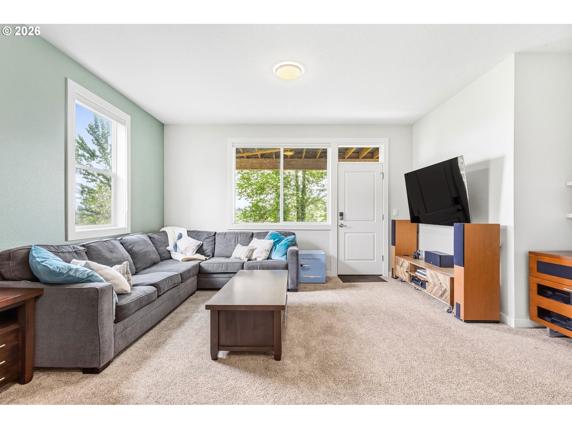 1372 Overview Street Northwest Salem, OR 97304 - Photo 33 of 45 a living room with furniture and a flat screen tv