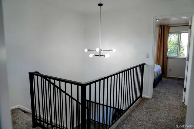 a view of a hallway with window