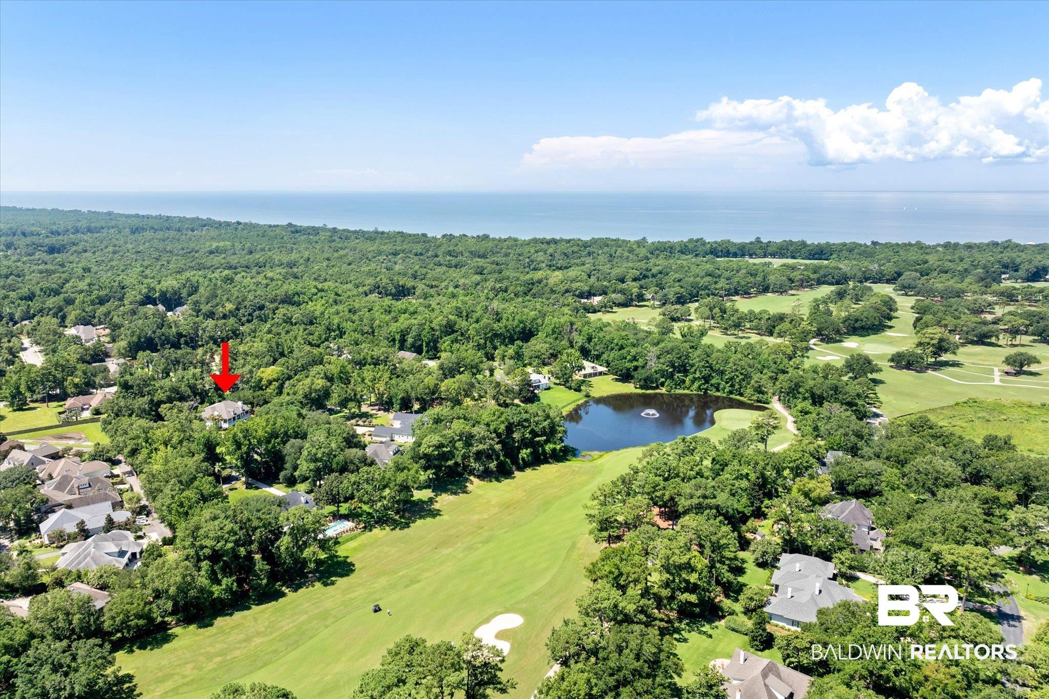 6458 Raintree Road Fairhope, AL 36532 - Photo 58 of 65 Birds eye view of property featuring a water view
