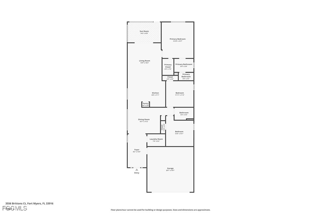 3571 Brittons Court Fort Myers, FL 33916 - Photo 34 of 42 a picture of a floor plan