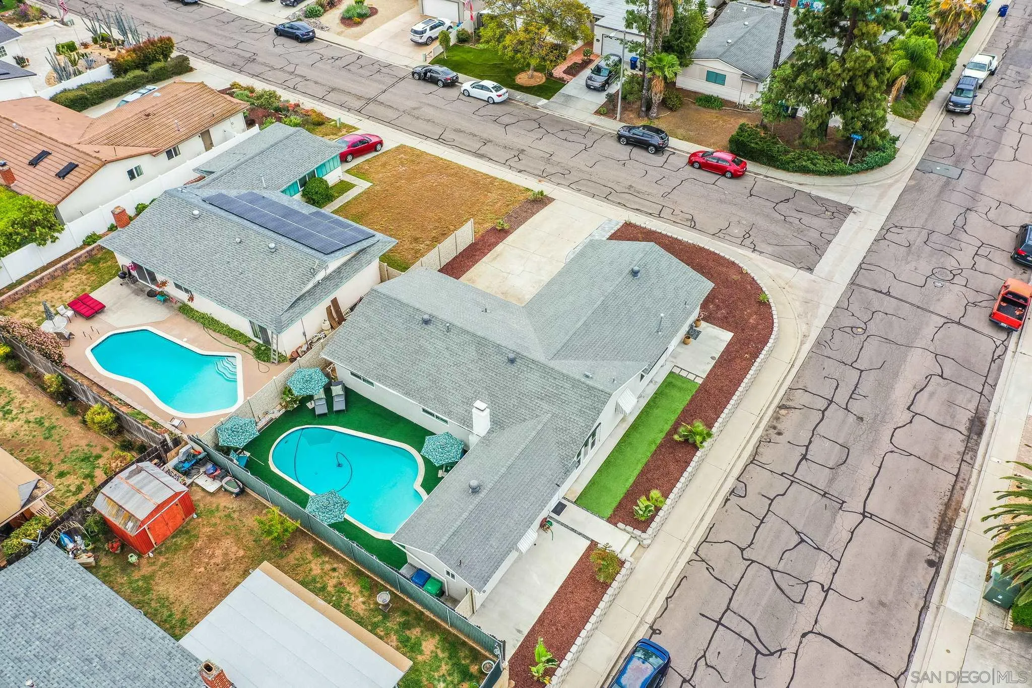 10420 Susie Place Santee, CA 92071 - Photo 23 of 26 an aerial view of a house with a swimming pool