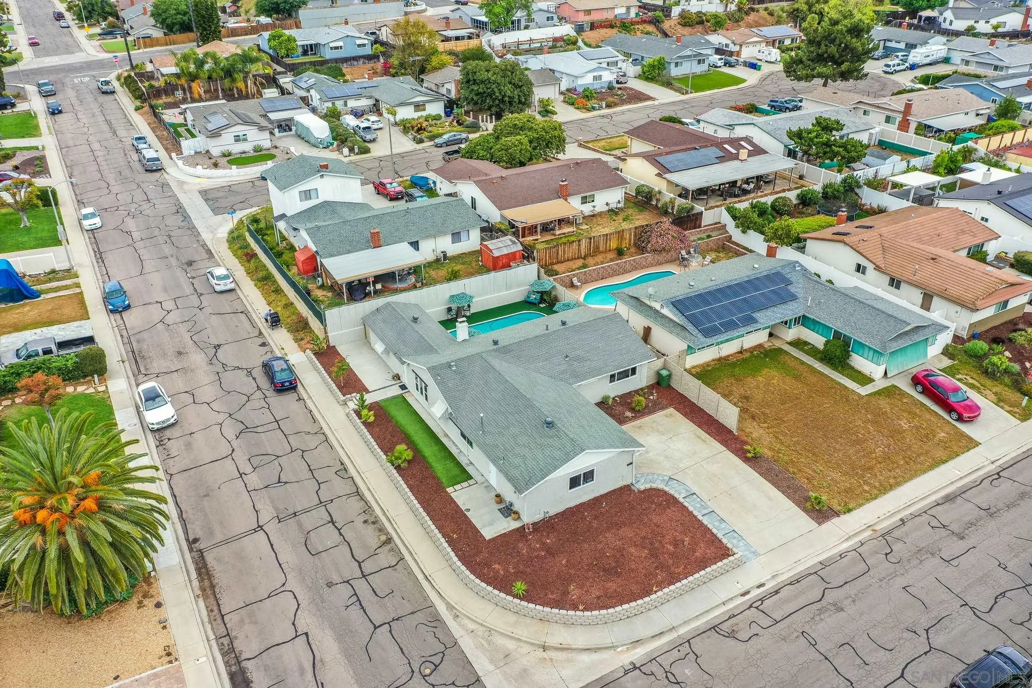 10420 Susie Place Santee, CA 92071 - Photo 25 of 26 an aerial view of residential houses with outdoor space