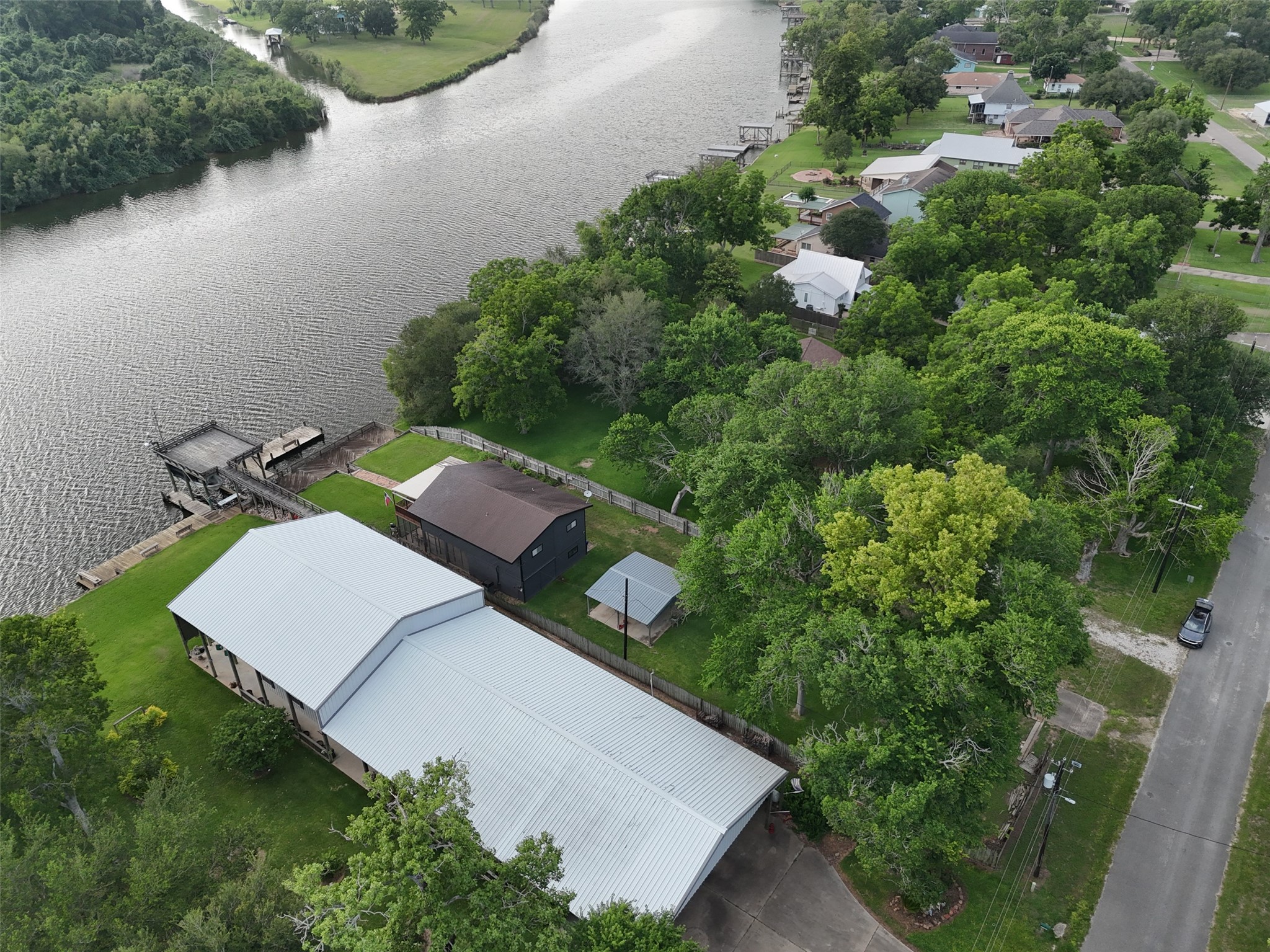 215 Selkirk Road Bay City, TX 77414 - Photo 26 of 36 an aerial view of a house with yard swimming pool and outdoor seating