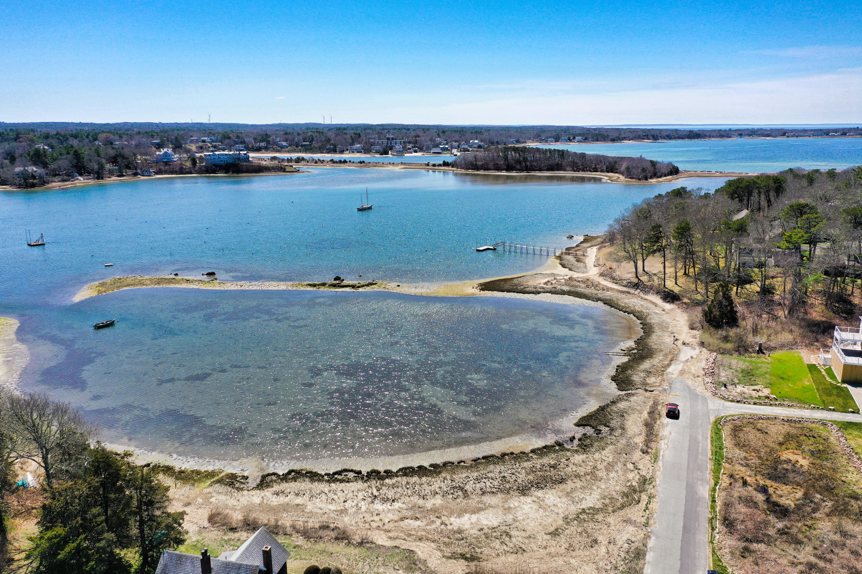 140 Scraggy Neck Road Cataumet, MA 02534 - Photo 7 of 39 a view of a lake in middle of the town