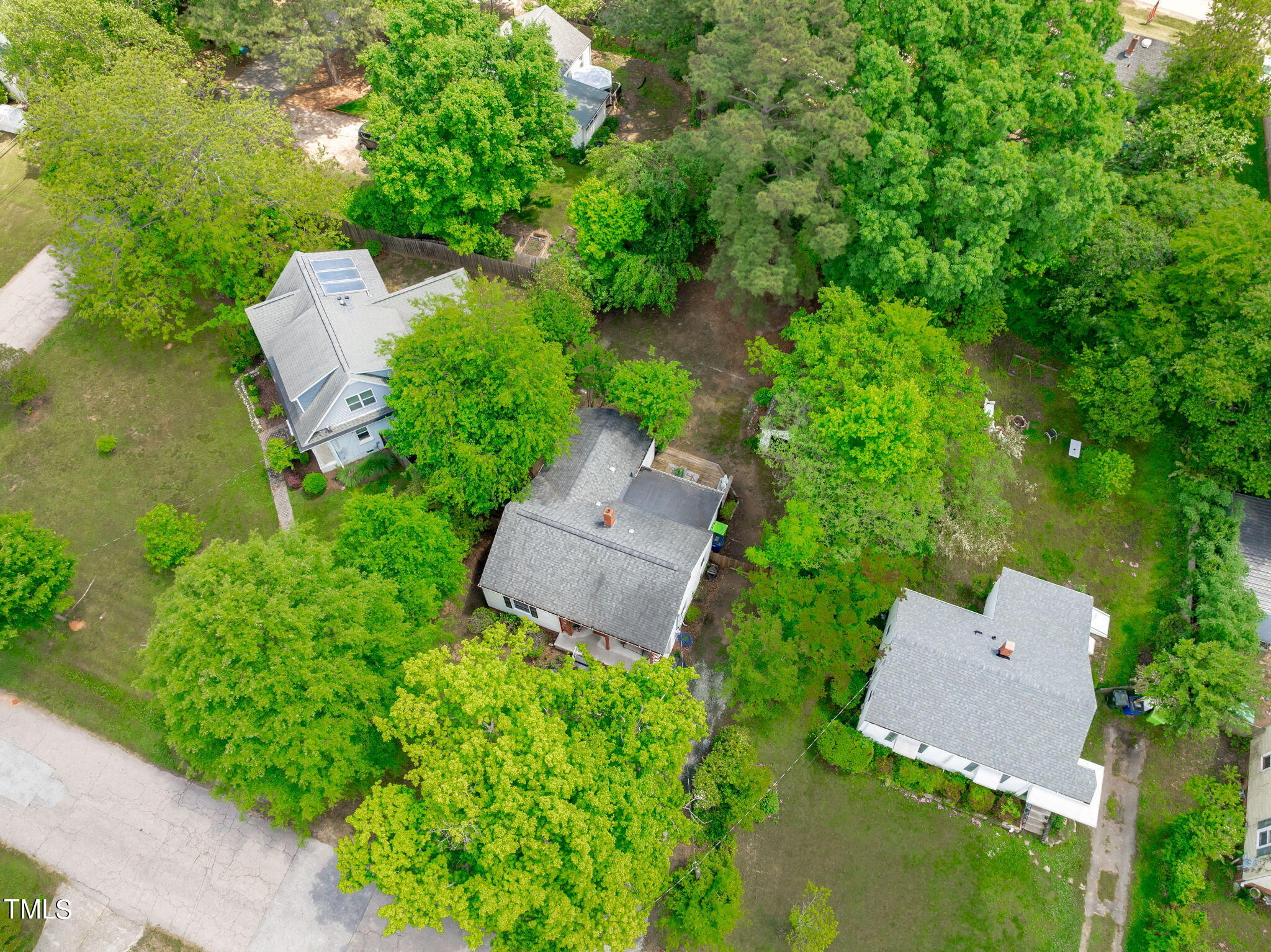 816 Colleton Road Raleigh, NC 27610 - Photo 34 of 49 an aerial view of a house with a yard and tree s