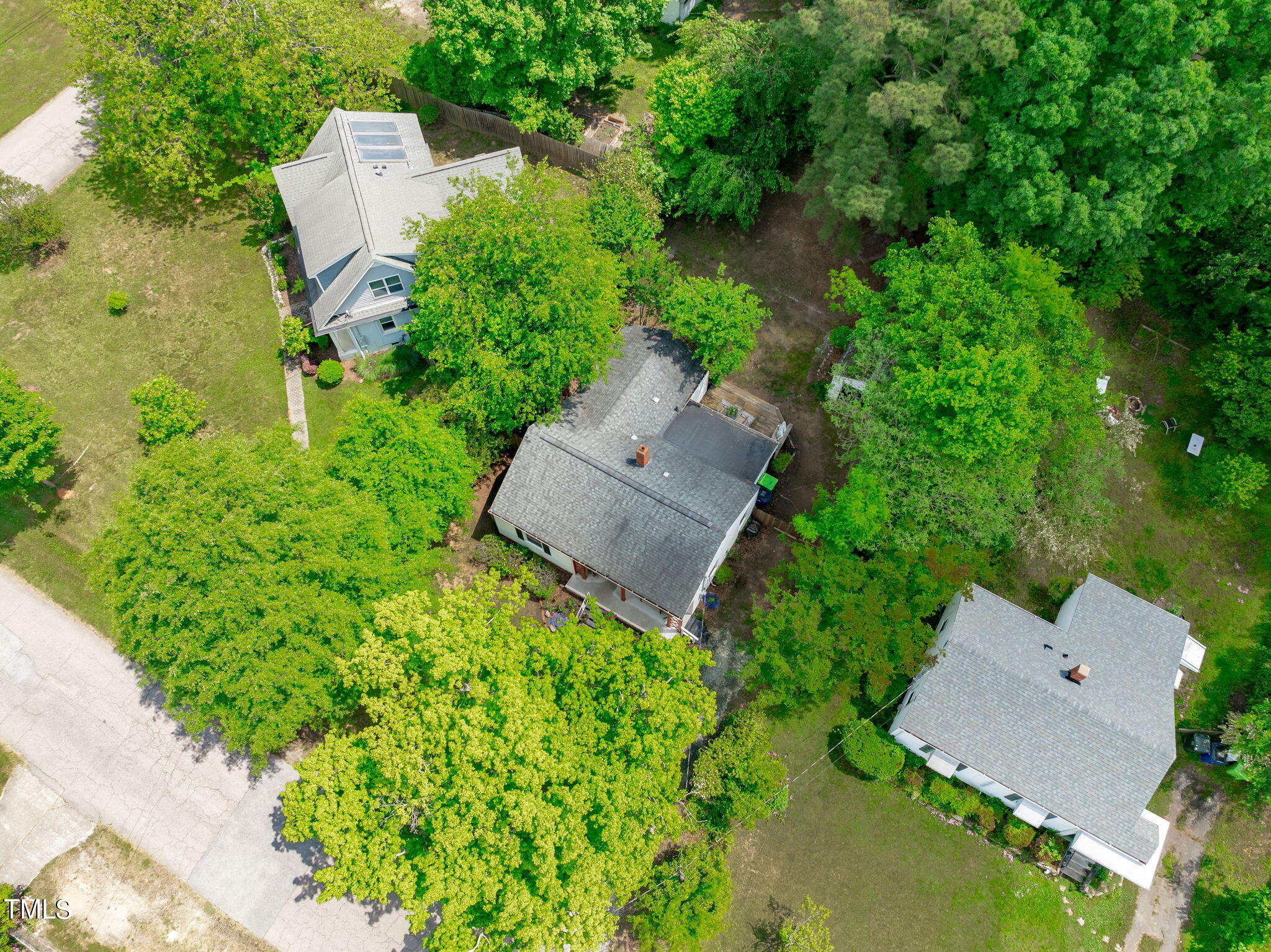 816 Colleton Road Raleigh, NC 27610 - Photo 35 of 49 an aerial view of a house with a yard and garden