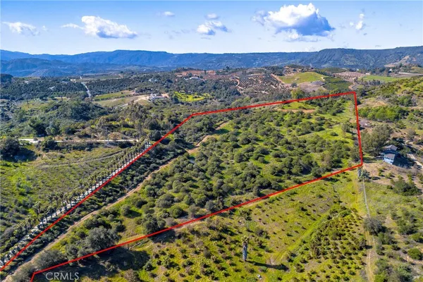 a view of a mountain with a garden