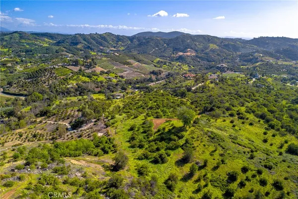 a view of a lush green hillside and houses