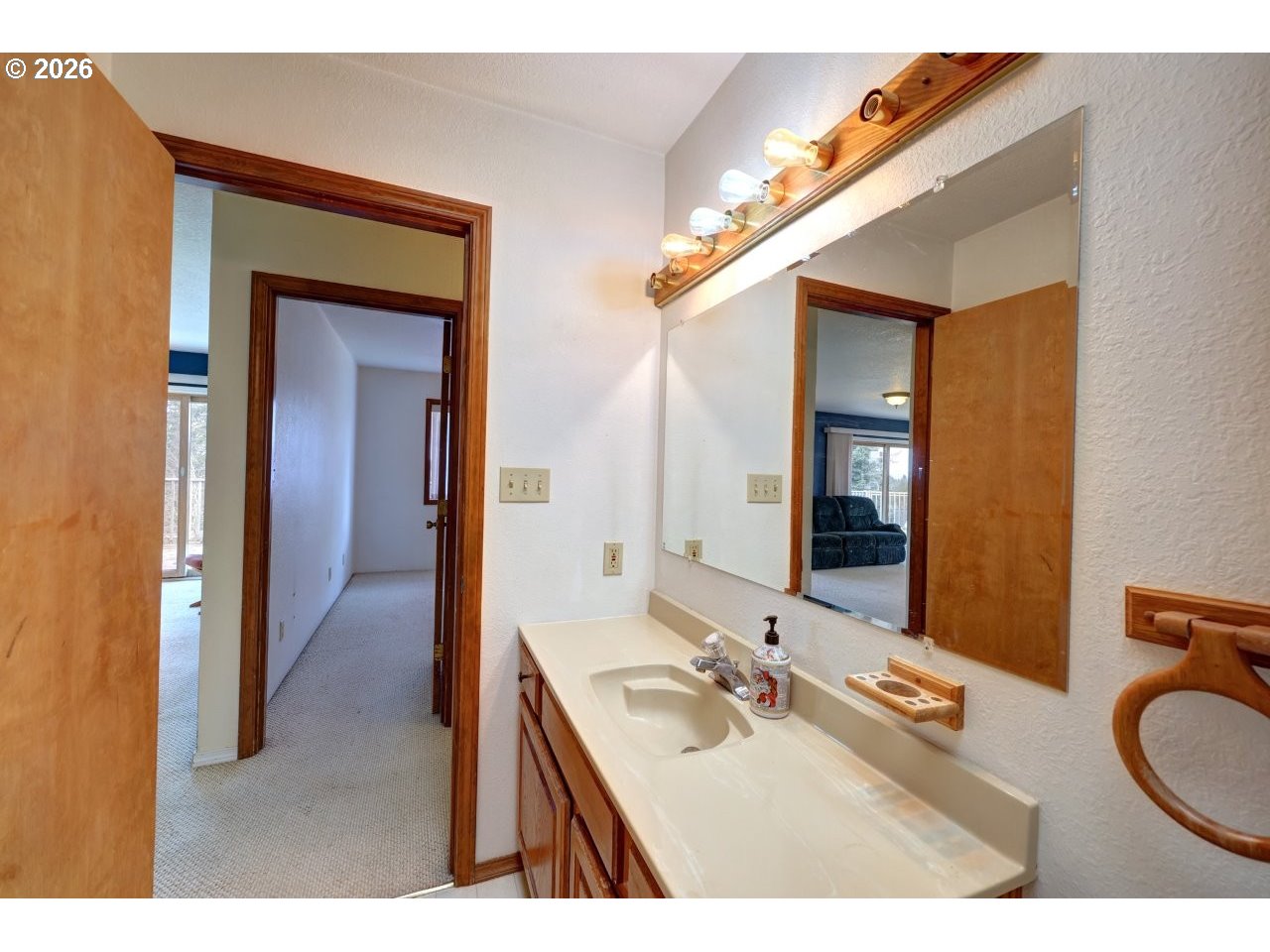 91828 Akerstedt Road Astoria, OR 97103 - Photo 13 of 48 a bathroom with a sink and a mirror