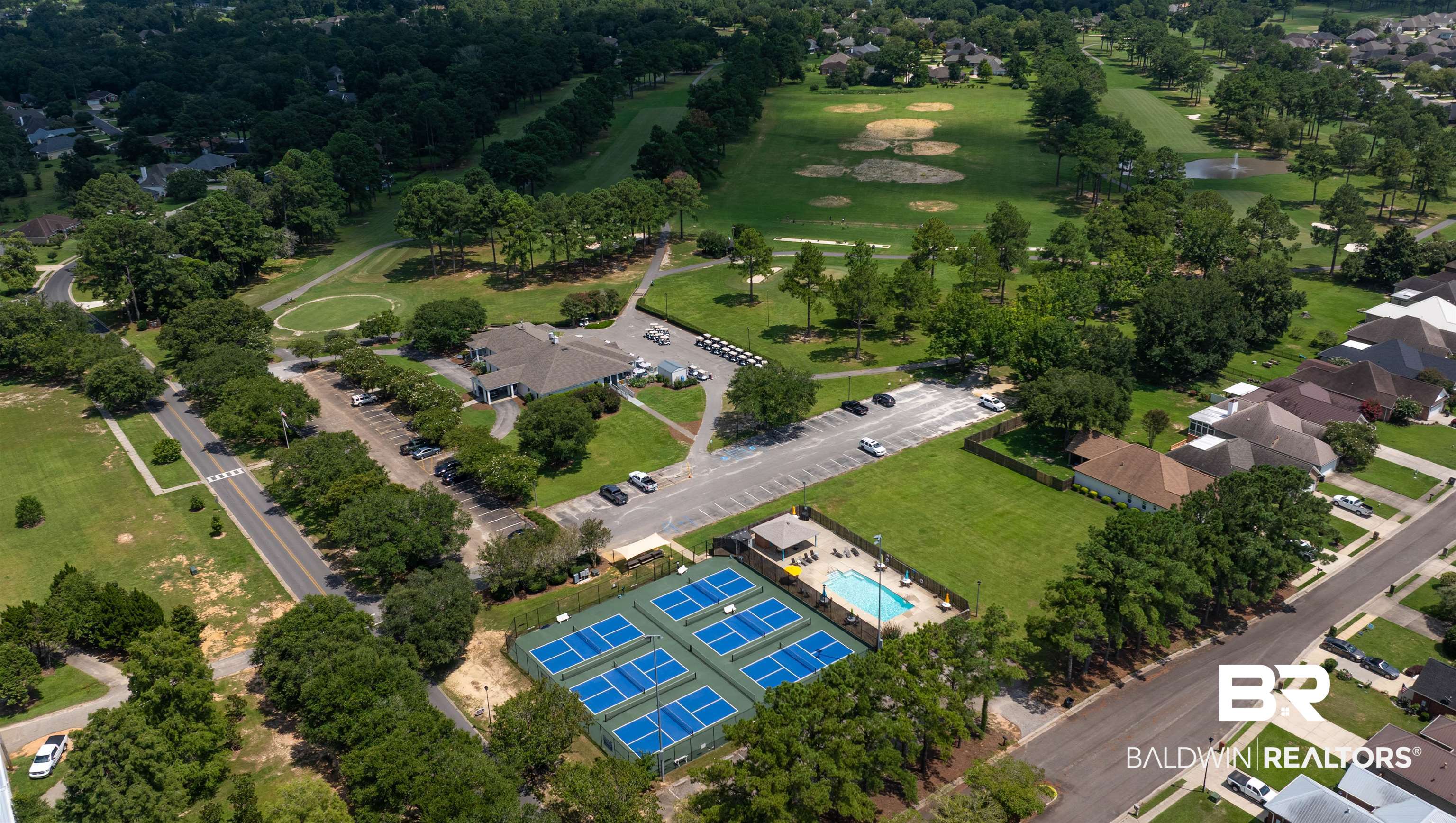 19741 Hunters Loop Fairhope, AL 36532 - Photo 37 of 42 Aerial view of property and surrounding area with a golf course