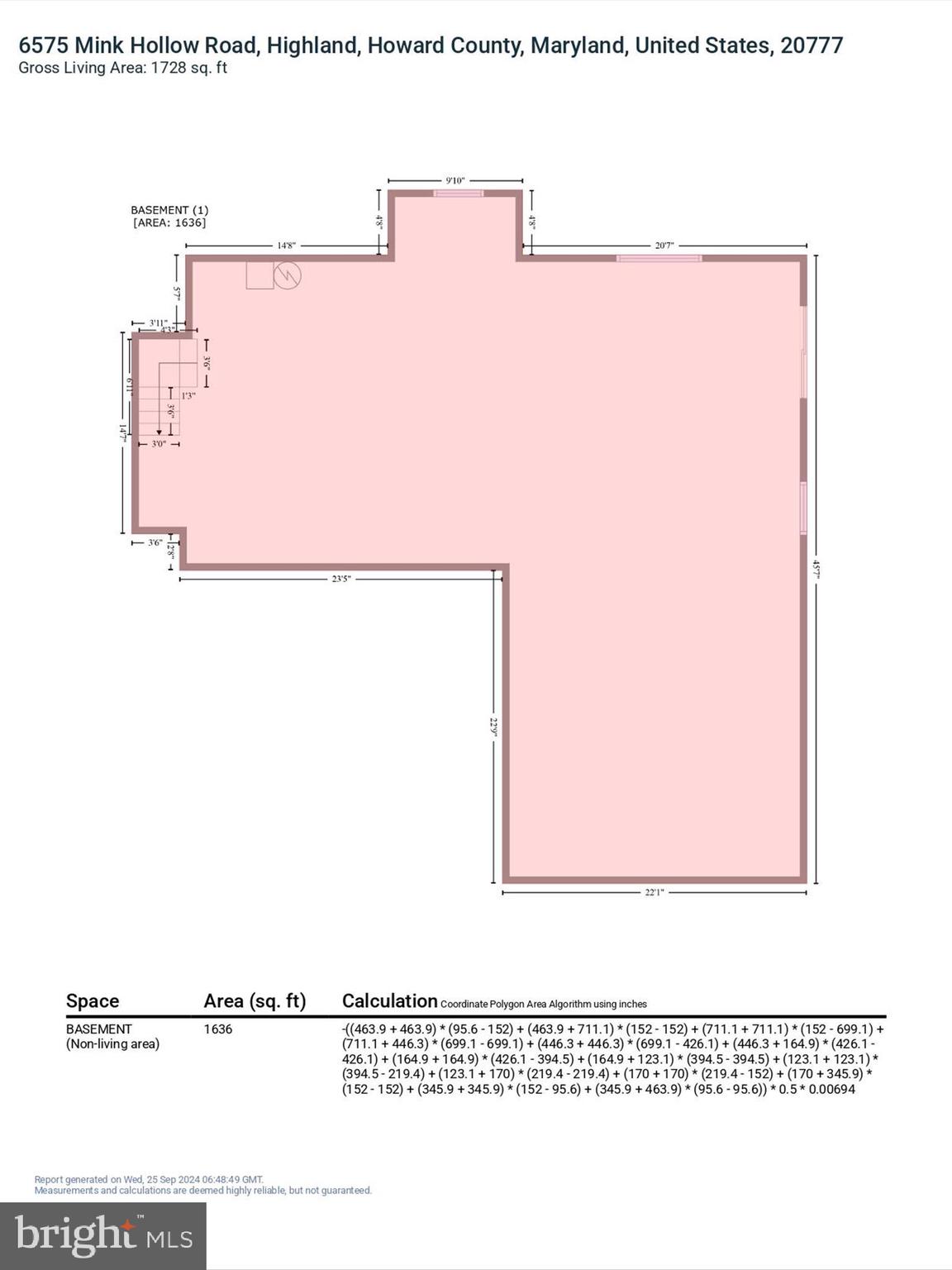 6575 Mink Hollow Road Highland, MD 20777 - Photo 43 of 44 Lower Level GLA
